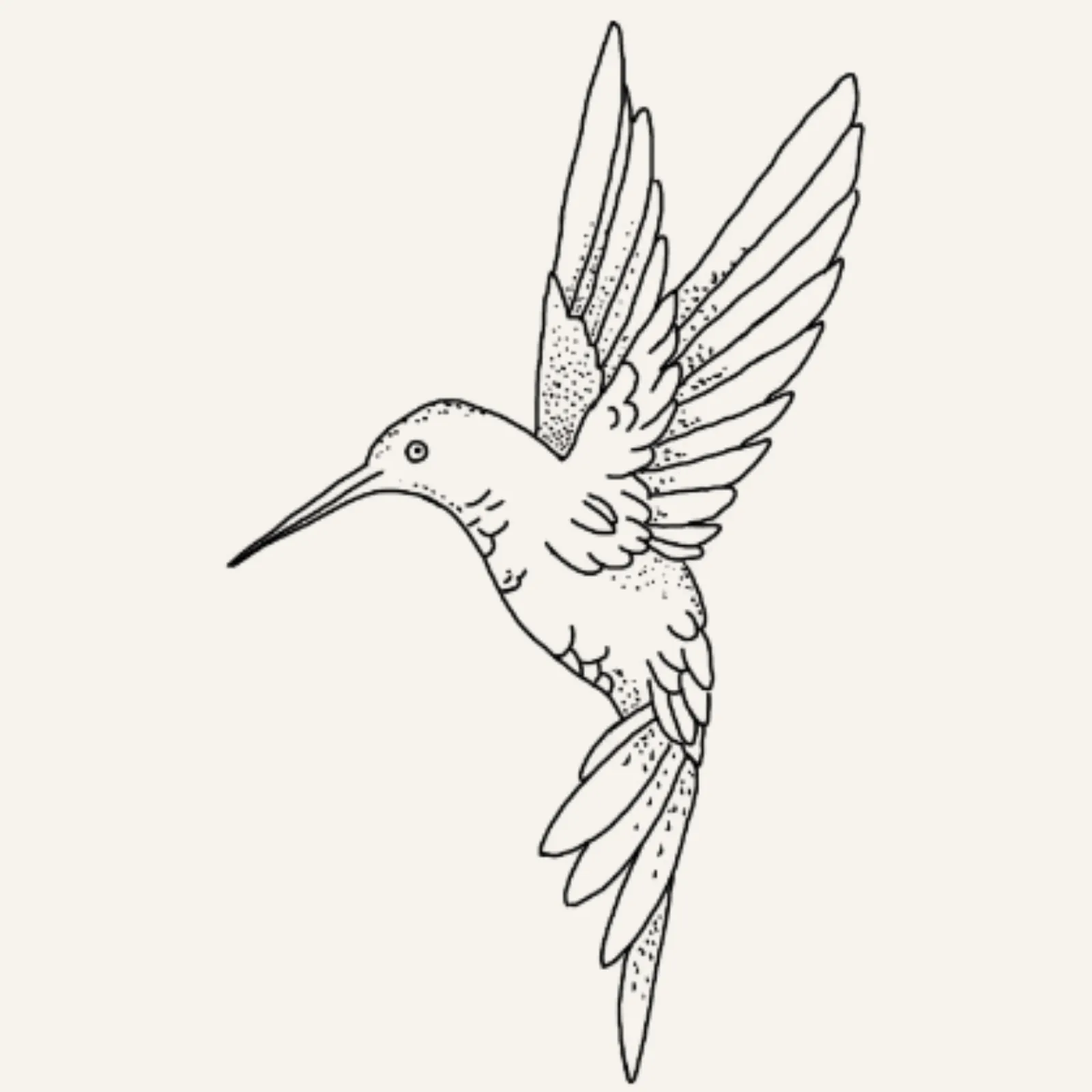 fine line flash tattoo of a hummingbird in the style of micro realism
