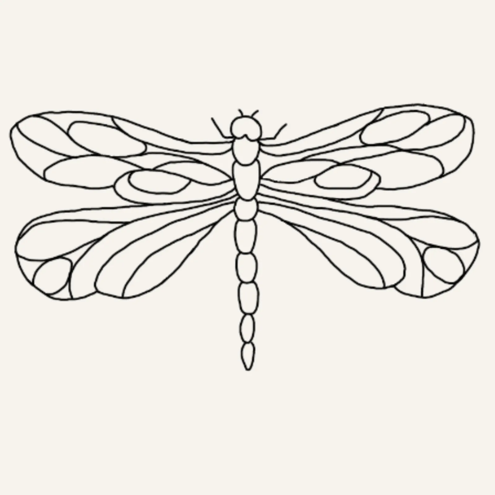 fine line flash tattoo design of a large dragonfly