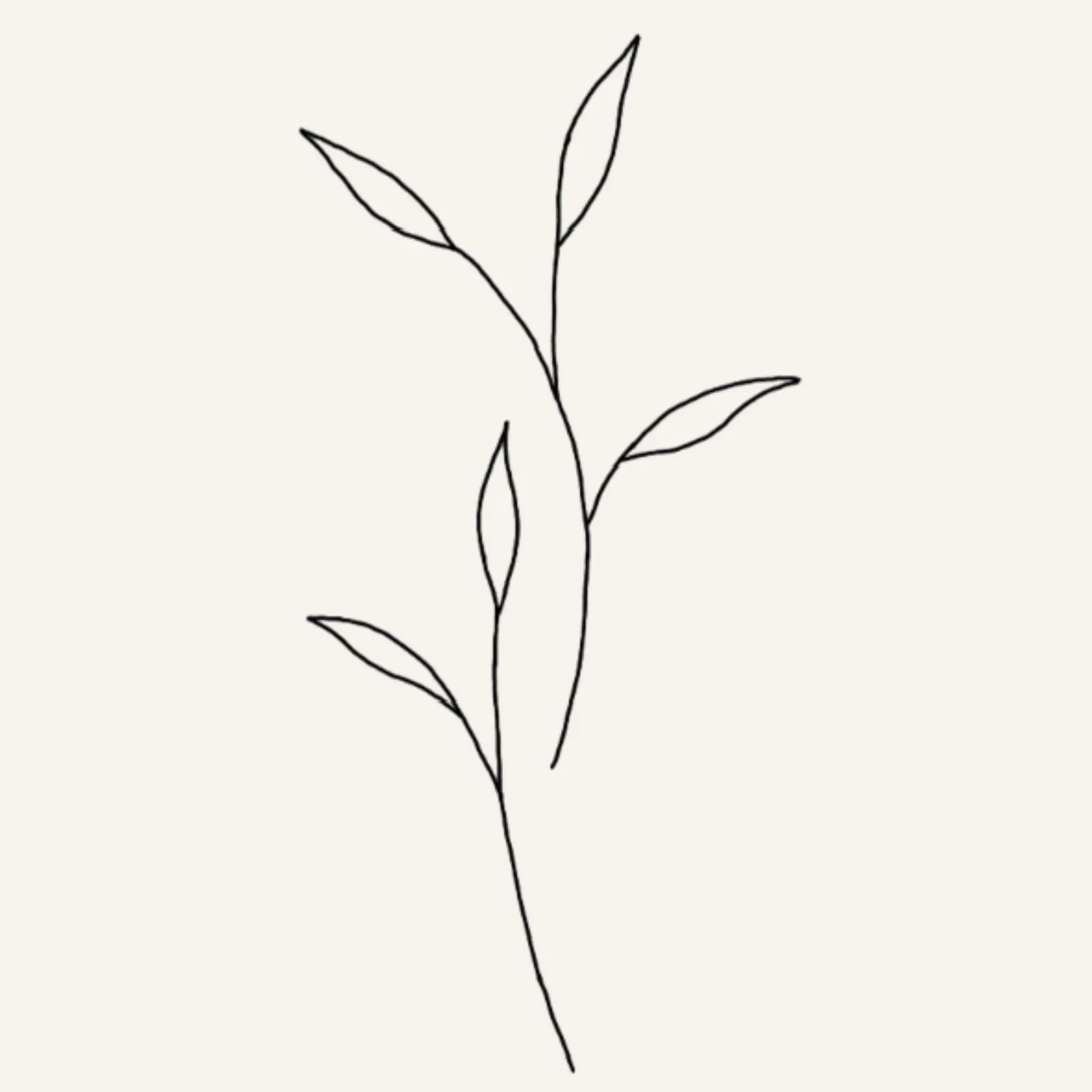 fine line flash tattoo design of two simple vines
